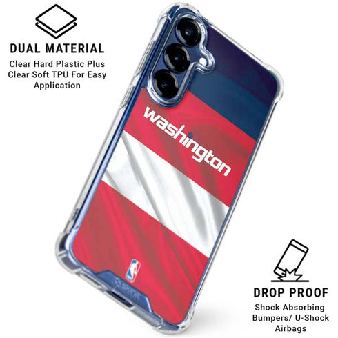 NBA Washington Wizards Away Jersey Galaxy S25 Clear Case